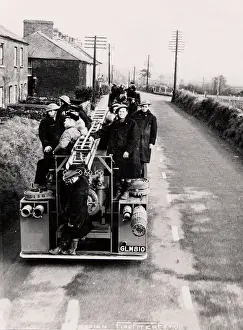 Emergency Service Prints: CCCF Crewing a British Fire Appliance Print, circa 1942