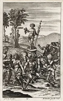Prints of Country folk celebrate a festival in honour of the God of wine: Bacchus. (Greek: Dionysus) Cultural Festivals And Tradition Prints: Bacchus Print: Country Folk Celebrate a Wine Festival