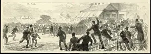 Print of Celebrations at the Oval after England's Cricket Victory