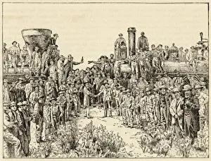 Transcontinental Railroad History Prints: Central / Union Pacific