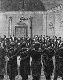 Union Chain of Members Print, 1890s