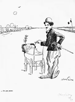 Vintage Entertainment Art Prints: Chaplin by Faivre