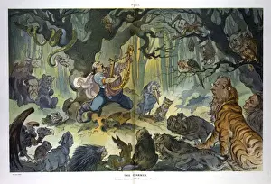 William Jennings Bryan Cartoon Prints: The charmer