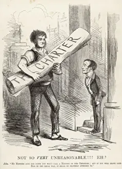 Chartist Print: The Working Man presents his charter