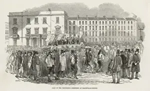 Prints of The Chartist demonstration : the procession at Blackfriars Bridge, London Blackfriars Bridge Prints: Chartist Procession Print: Blackfriars Bridge Demonstration