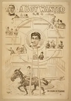 Antique Advertising Art Prints: Chas. E. Blaneys big extravaganza, A boy wanted