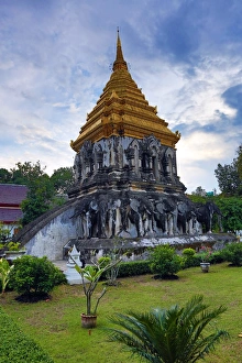 Chedi, Wat Chiang Man temple, Chiang Mai Chedi, Wat Chiang Man temple, Chiang Mai