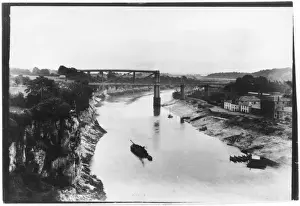 Chepstow Railway Bridge Print, River Wye, Monmouthshire 1906