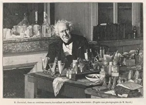 French Scientist Biography Prints: Chevreul, at Work