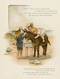 Childhood Memories Image Prints: Child on Donkey
