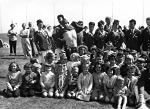 Children and Redcoats at Butlins holiday camp Children and Redcoats at Butlins holiday camp
