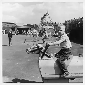Children in a Sheffield playground Print, Art Prints