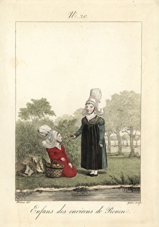 Childrens costumes from the environs of Rouen, 1827 Childrens costumes from the environs of Rouen, 1827
