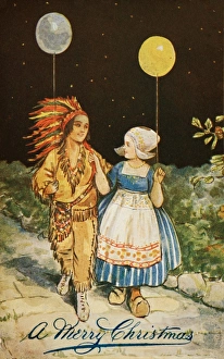 Childrens Party American Indian and Dutch girl Childrens Party American Indian and Dutch girl