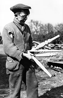 Traditional Woodworking Techniques Prints: A Chiltern bodger