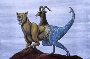 Mythical Beast Prints: Chimera Print, Myth and Monsters Exhibition 1998