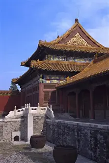Chinese Prints: Forbidden City Hall Print, Beijing China