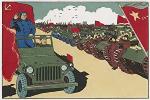 Chairman Mao Prints: China Mao Army 1951 Print