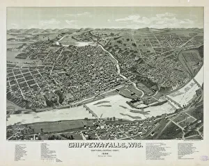 Chippewa-Falls, Wis. County-seat of Chippewa-County. 1886. P Chippewa-Falls, Wis. County-seat of Chippewa-County. 1886. P