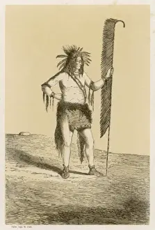 19th Century Native Americans Prints: Chippeway Warrior