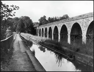 Prints of A fine photograph of the aqueduct carrying the Shropshire Union Canal, at Chirk, Denbighshire, Wales Shropshire Prints: Chirk Aqueduct Print - Shropshire Union Canal, Wales