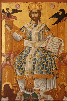 Christ in Majesty from the church of St. John tou Trafu. Fir Christ in Majesty from the church of St. John tou Trafu. Fir