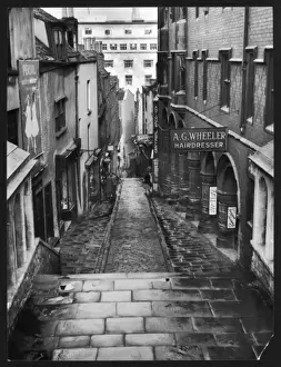 Print of Christmas Steps, Bristol