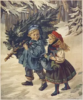 Historical Christmas Illustrations Prints: The Christmas Tree