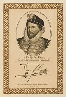 Tudor Era Politician Prints: Christopher Hatton