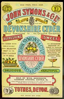 Print of a Cider Advertisement featuring Devonshire Cyder