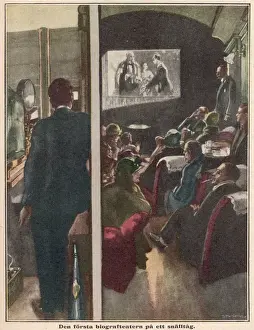 Flying Scotsman Train Prints: Cinema on Train