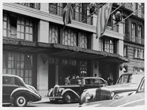 Claridges Hotel 1940s Print: London's Premier Hotel Entrance