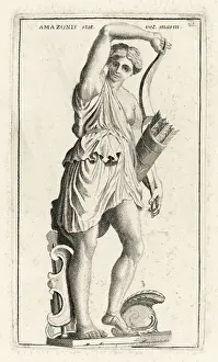 Classical Myth Print: Amazon with Bow and Arrow