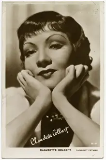 Claudette Colbert Print, American Film Actress 1903-1996