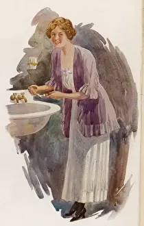 Vintage Toothpaste Advertisement Prints: About to Clean Teeth