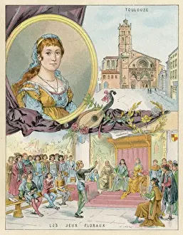 French Literary Figures Prints: Clemence Isaure