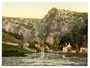Nineteenth Century English History Prints: Cliffs, II, Cheddar, England