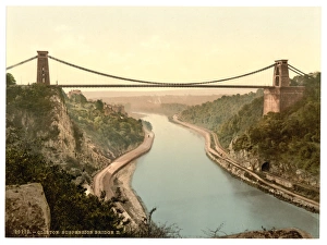 Clifton suspension bridge from the cliffs, Bristol, England Clifton suspension bridge from the cliffs, Bristol, England