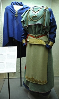 Clothes perhaps of the Viking Age. Reconstruction. Finland Clothes perhaps of the Viking Age. Reconstruction. Finland