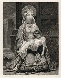 Merovingian Dynasty Prints: CLOTILDE (474? - 545?)