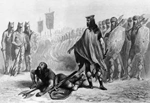 Clovis I Splits Soldiers Head Print