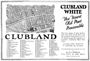 Clubland White Port advertisement Clubland White Port advertisement