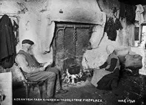 A Co. Antrim Farm Kitchen Print - Early 1900s