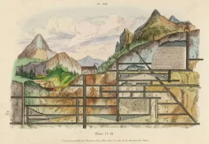Coal Mine Print, 1837 Cross-Section