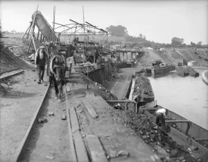 Coal Mining Industry Prints: Loading Coal Barges