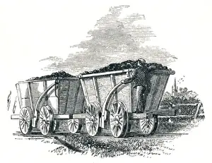 Mining Equipment History Prints: Coal Wagons