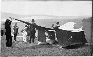Early 20th Century Print of Cody's Kite at Competition