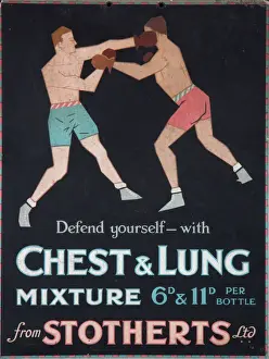 Cold Mixture Print: Two Boxers Defending Against Germs