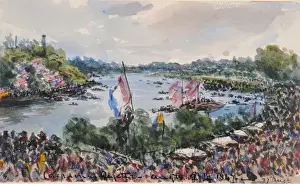 Prints of Coleraine Regatta (1847). Moore, James 1819 - 1883. Date: 1847 Coleraine Prints: Coleraine Regatta Print (1847) by James Moore