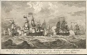 Naval Battle History Prints: Combat at Belle Isle